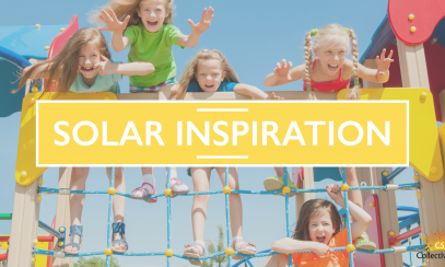 Solar Inspiration with kids in the background