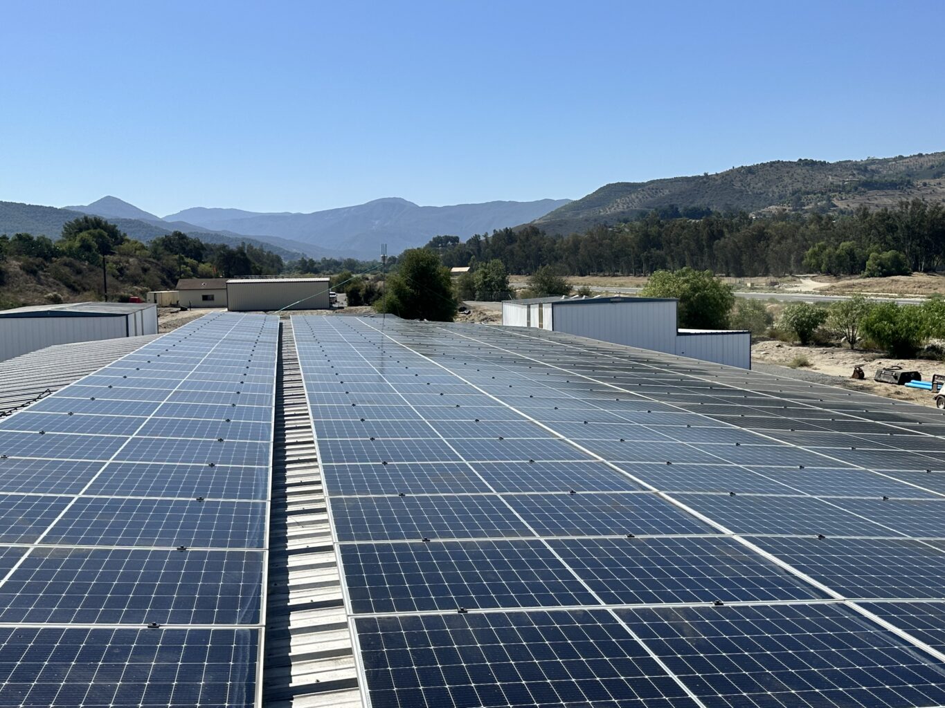 Solar panels on a roof