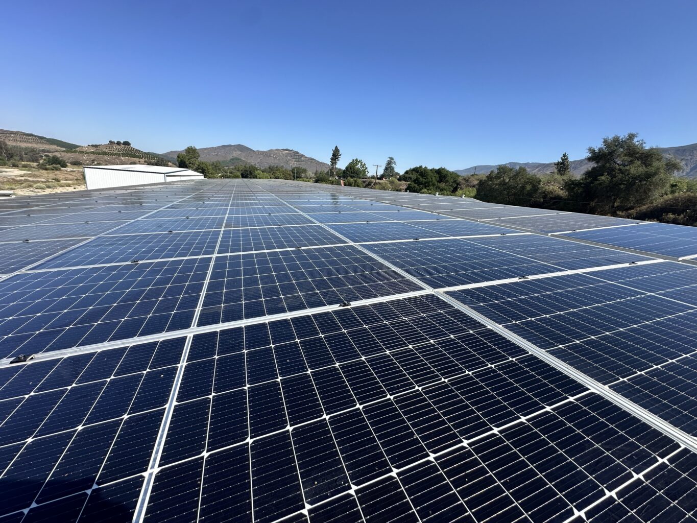 Solar panels on a roof