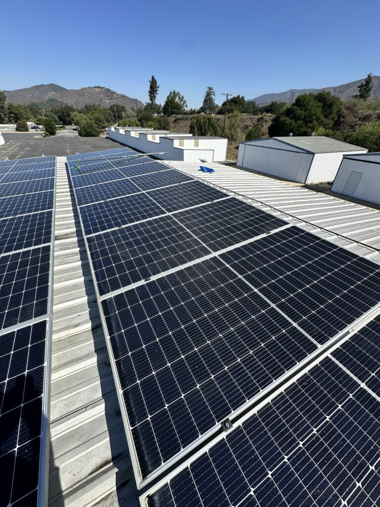 Solar panels on a roof